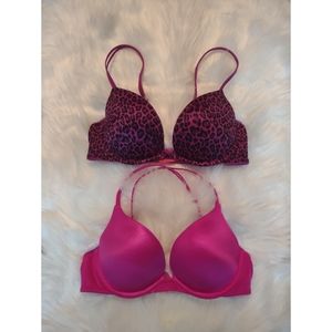 Victoria's Secret PINK Push Up Bra Bundle Size 34B